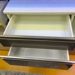 【リサイクルサービス八光】【2023年製！極美品】ニトリ キッチンカウンター アルミナ2 100CT SI（シルバー）の画像
