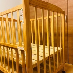 大和屋ベビーベッド[フロール]★ハイタイプ★の画像