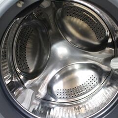 834)【美品/乾燥機能なし】AQUA アクア 8.0kgドラム式洗濯機 AQW-F8N 左開き ホワイト 2024年製の画像