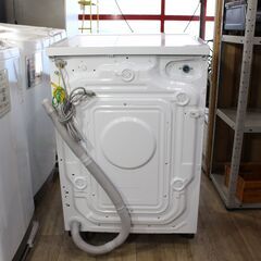 834)【美品/乾燥機能なし】AQUA アクア 8.0kgドラム式洗濯機 AQW-F8N 左開き ホワイト 2024年製の画像