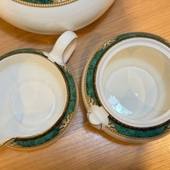 A7192【ウェッジウッド】ランボーン ティーポット シュガーポット クリーマー セットの画像