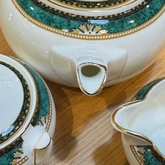 A7192【ウェッジウッド】ランボーン ティーポット シュガーポット クリーマー セットの画像