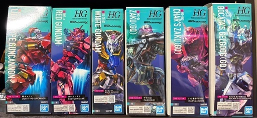 ガンプラ　白いガンダム 赤いガンダム 軽キャノン ゲルググ ザク シャア専用ザク GQ  HG