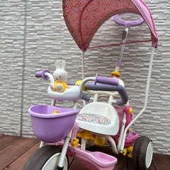 ミッフィ　プチハナカーゴ三輪車　ides ホワイトピンクの画像