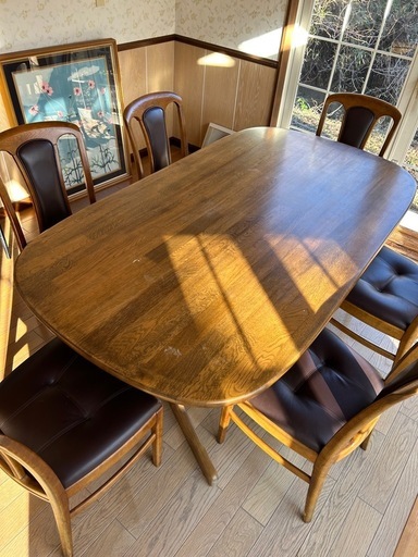 カリモク家具 テーブル・イス一式