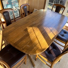 カリモク家具 テーブル・イス一式の画像