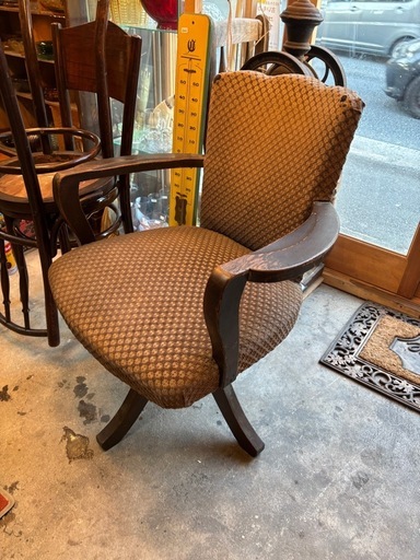 アンティーク アームチェア 木製 古い椅子 古家具 古道具昭和レトロ