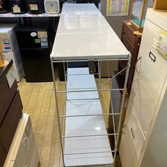 🩶ライトグレー🩶無印良品 スチールユニットシェルフ  オープンシェルフ ユニット式  ワードローブバー付き ワイド  高さ120cm 連結 スチール製 収納　シンプル NO.2787F の画像