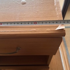 木製キャビネット 電話台の画像