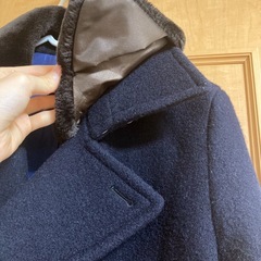 JEANASiS Pコート ショートコート　学生コート 紺色 ネイビー 厚手 防寒 レディース　 Mサイズ 毛80%の画像