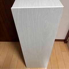 ホワイト木目調　3段カラーボックスの画像