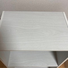 ホワイト木目調　3段カラーボックスの画像