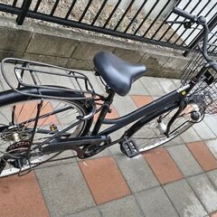 ママチャリ 6段ギア ライトLED自動点灯の画像