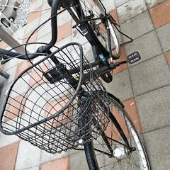 ママチャリ 6段ギア ライトLED自動点灯の画像