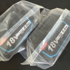 4個セット アールアップ 純正 バッテリー 18V 6.0Ah カバー付きの画像