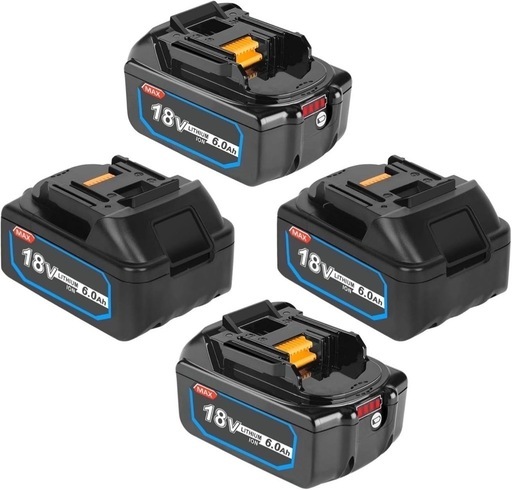 4個セット アールアップ 純正 バッテリー 18V 6.0Ah カバー付き