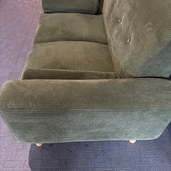 2人掛けソファ　グリーンの画像