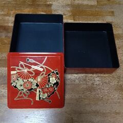 プラスチック製ミニ二段重箱の画像