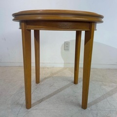 木製サイドテーブル　ラウンドテーブル　コーヒーテーブル　丸テーブルの画像