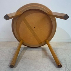 木製サイドテーブル　ラウンドテーブル　コーヒーテーブル　丸テーブルの画像