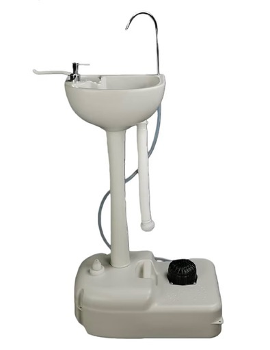 期間限定【未使用品】ポータブル洗面台　災害用　キャンプ用品　屋外用電源不要　介護用品
