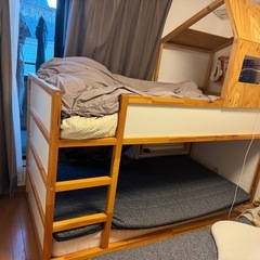 IKEA 2段ベッド　KURA 美品の画像