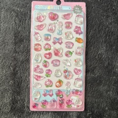 ボンボンドロップ風シール パン うさぎ 恐竜 夜光シールの画像