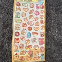 ボンボンドロップ風シール パン うさぎ 恐竜 夜光シールの画像