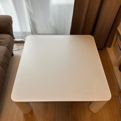 こたつ(布団付き)ヤマゼン YAMAZEN 平面パネルヒーターこたつ カジュアルタイプ 75×75cm ホワイト SFC-MD753Hの画像