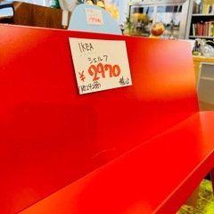 IKEA イケア　シェルフ　赤　3段 北欧家具の画像