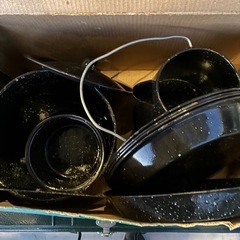 ホーロー製アウトドアクッキングセット★の画像