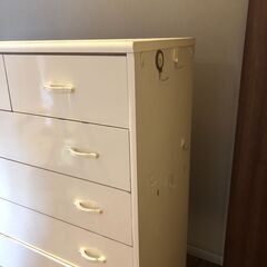 タンス　白　【お渡し期間限定　2026/1/7～1/20まで】の画像