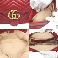 グッチ 498100 ボディバッグ レッド  GUCCI GGマーモントの画像