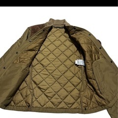 Ralph Lauren カーキ キルティングジャケット L相当　スエード牛革の画像