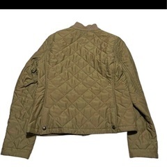 Ralph Lauren カーキ キルティングジャケット L相当　スエード牛革の画像
