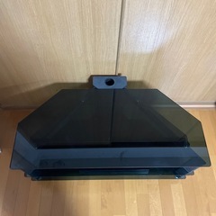 【美品】テレビ台　2段　ガラス　ブラックの画像