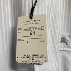 バーバリー   ワイシャツ　Burberry 未使用タグ付きの画像