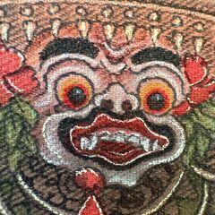 バリ島の伝統的な神話のシーンを描いた絵画　30年前の物です。の画像