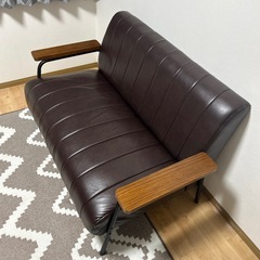 ソファ　合皮　2人掛けの画像