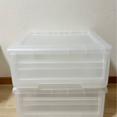 【お渡し先決まりました】収納ケース　衣装ケース　半透明　2個の画像