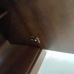 リユースのサカイ栃木店★ジモティ割あり★  食器棚 ブラウン W112×D46.5×H200 クリーニング済み TC12165の画像