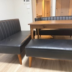 ソファダイニング4点セット【明日まで／無料／EVあり】の画像