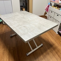 ガス昇降式テーブル　コンクリート柄の画像