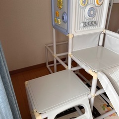 【美品】子ども用ジャングルジム　ホワイトカラーの画像