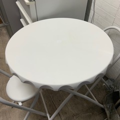 ダイニングテーブルチェア3点セット　折りたたみ式の画像