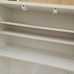 リユースのサカイ栃木店★ジモティ割あり★ NITORI 食器棚 ホワイト W80×D51×H180 クリーニング済み TC12168の画像