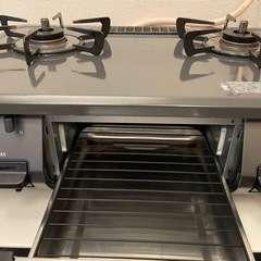 ガスコンロ+調味料台付きRINNAI 都市ガス の画像