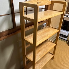折りたたみ機能本棚　　美品の画像