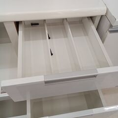 リユースのサカイ栃木店★ジモティ割あり★ NITORI 食器棚 ホワイト W79.5×D42.5×H200.5 クリーニング済み TC12169の画像