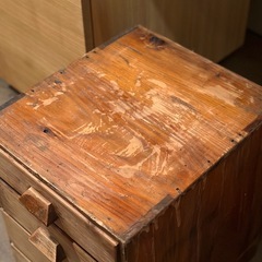 木製 4段 引き出し 小引き出し 収納家具 書類収納 wooden 4 drawer chest small storage cabinetの画像